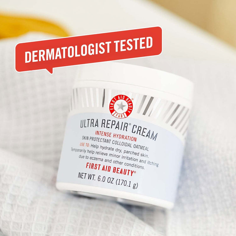[Australia] - First Aid Beauty Ultra Repair Cream Intense Hydration Moisturizer for Face and Body – 6 oz. 