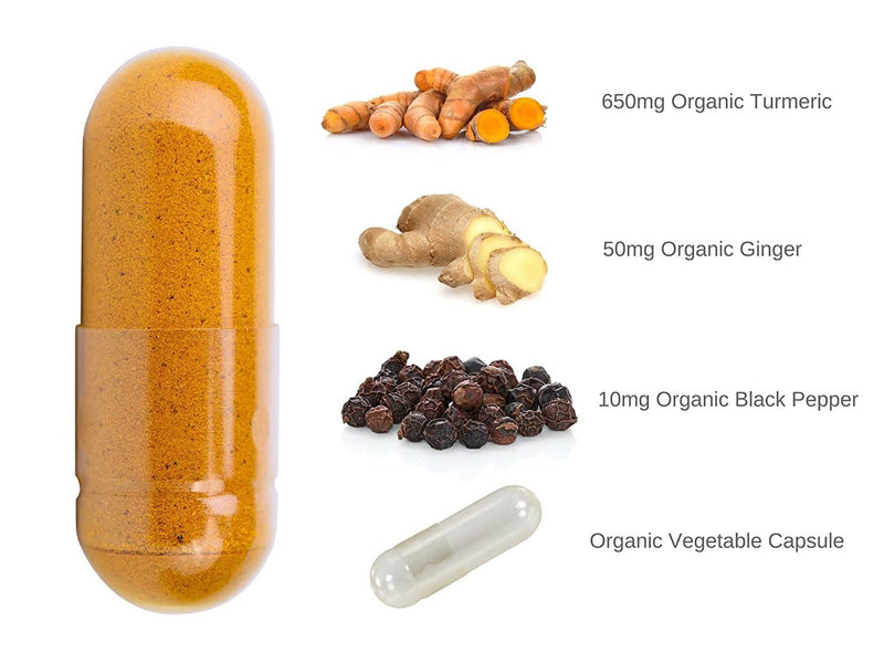 [Australia] - Organic Turmeric Curcumin 2130mg with Black Pepper & Ginger - 120 Vegan Turmeric Capsules High Strength - Immune System Support - Soil Association Certified Organic - UK Made Sash Vitality 