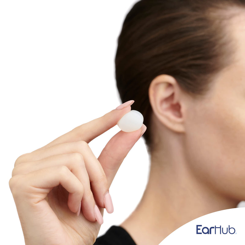 [Australia] - EarHub Sleepwell Soft Premium Silicone Earplugs Reusable & Custom Fit, Best Used for Sleep, Travel, Water Sports, Work, Study & Concerts, Clear, 6 Pairs 