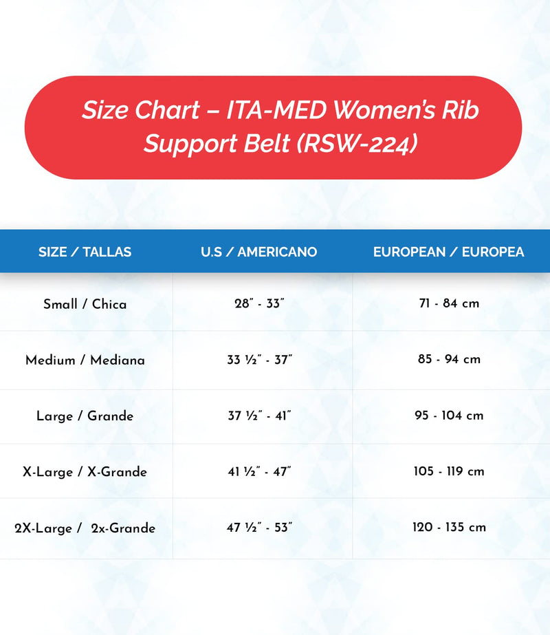 [Australia] - ITA-MED Breathable Elastic Rib Belt/Wrap for Women, Provides Support & Compression, Made In USA, Medium Medium (Pack of 1) 