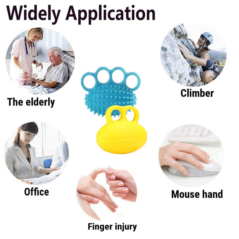 [Australia] - Hand Exercise Ball,2 Pack Stress Balls Finger Exerciser Grip Ball for Trigger Finger Grip Ball for Athletes Musicians Hand Strength Therapy Rehab Exerciser 