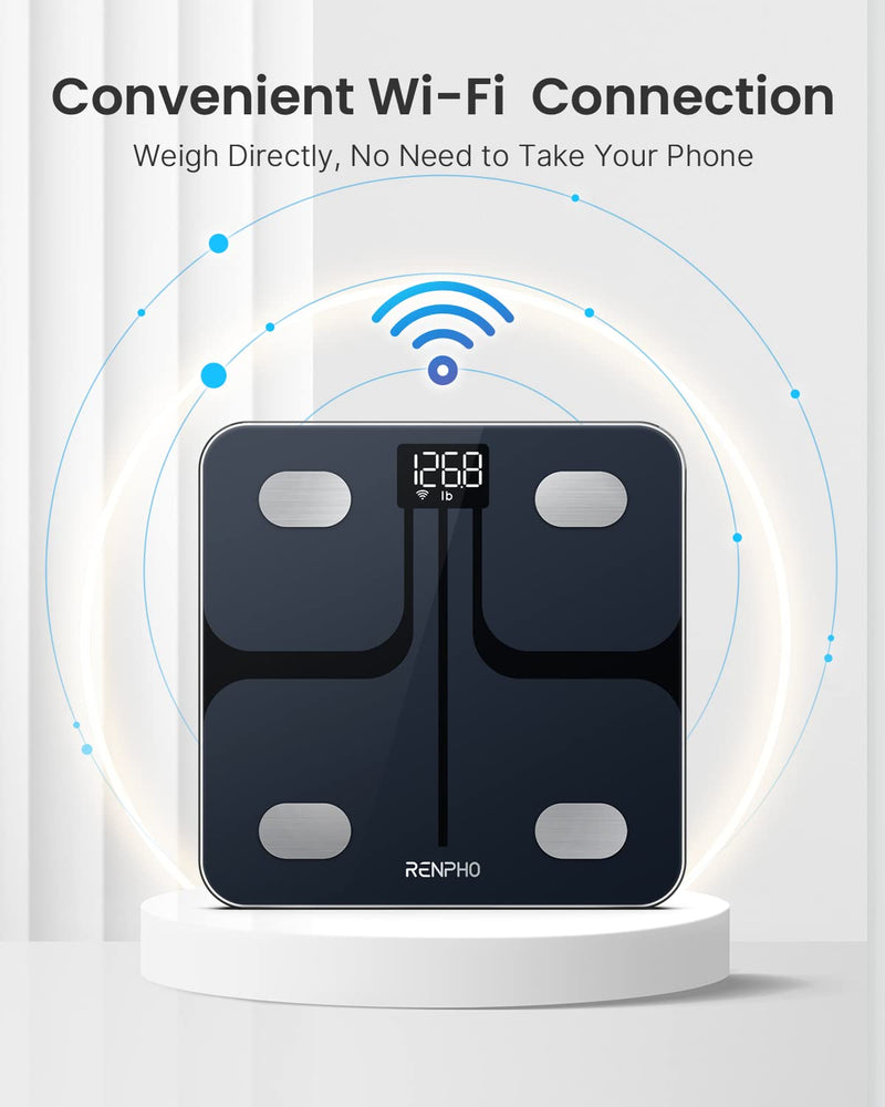 [Australia] - RENPHO Smart Digital WiFi Bluetooth Scale, Portable Bathroom Body Composition Analyzer-RENPHO Bluetooth Body Fat Scale 