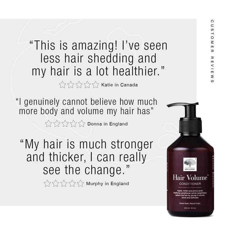 [Australia] - New Nordic Hair Volume Conditioner 250ml - Herbal Based Hair Repair and Thickening Conditioner for Dry Damaged Hair - Suitable for Men and Women Hair Volume Conditioner - 250ml 