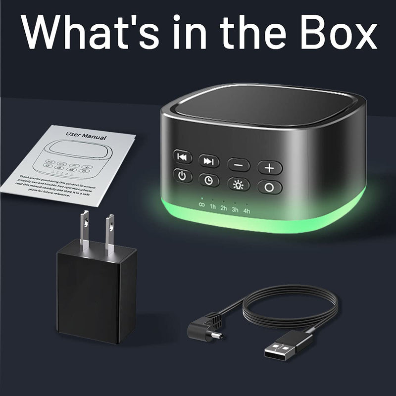 [Australia] - Magicteam White Noise Machine 10 Colors Lights and 25 Soothing Sounds Sleep Sound Machine with 5 Timers with Memory Feature Portable Sound Machine for Baby Adults. 