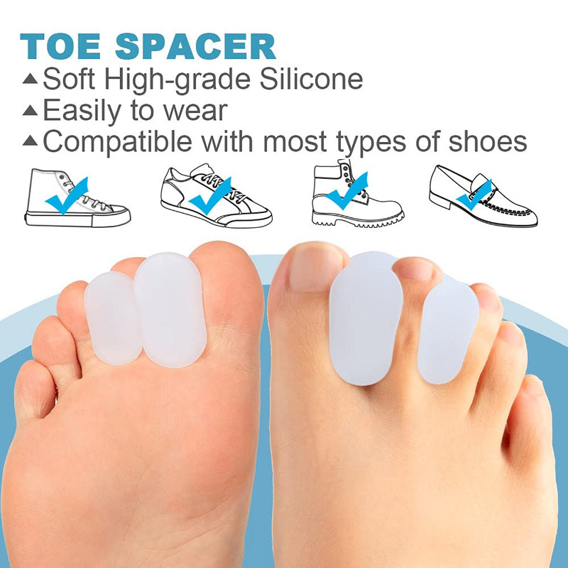 [Australia] - Kimihome 16 Packs Gel Toe Separator，Toe Gasket-Redress Overlapping Toes, Prevent Friction and Release Pressure, Relieve The Pain Caused by Bunions, White. 