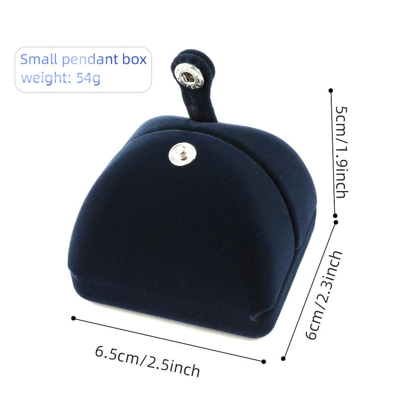 [Australia] - iSuperb Royal Blue Velvet Necklace Pendant Box Jewelry Gift Box Bracelet Chain Earrings Display Storage Case for Christmas Engagement Proposal Small Pendant Box 