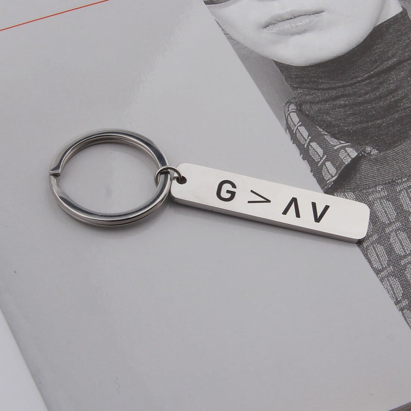 [Australia] - BNQL God is Greater Than The Highs and Lows Keychain Communion Gift Silver keychain 