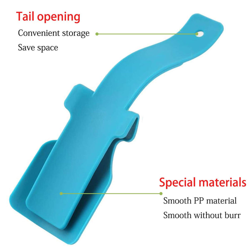 [Australia] - 8 Packs Portable Lazy Shoes Helper Shoe Wear Helper Shoe Lifting Helper for Men Women Kids, Sock Slider Handled Shoe Horn for Seniors, Elderly, Disabled, Fits All Shoes, Blue and Grey 