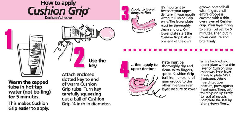 [Australia] - Cushion Grip - A Soft Pliable Thermoplastic Denture Adhesive for Refitting and Tightening 1 Oz (28 Grams) … 