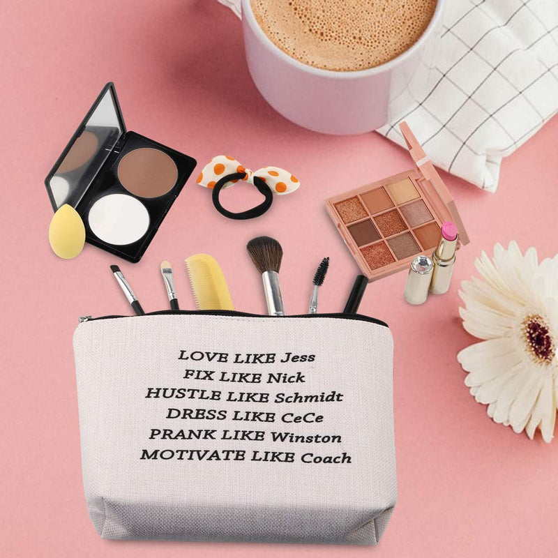 [Australia] - TSOTMO New Girl TV Show Inspired Gift Novelty Makeup Bag New Girl TV Series Fans Gift New Girl Merchandise (LOVE LIKE) Love Like 