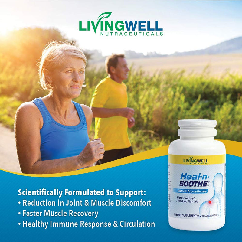 [Australia] - Anti Inflammatory Supplement Proteolytic Enzyme - Natural Joint Supplement for Inflammation Joint Relief 90 Count by Heal-n-Soothe for Men and Women 1 