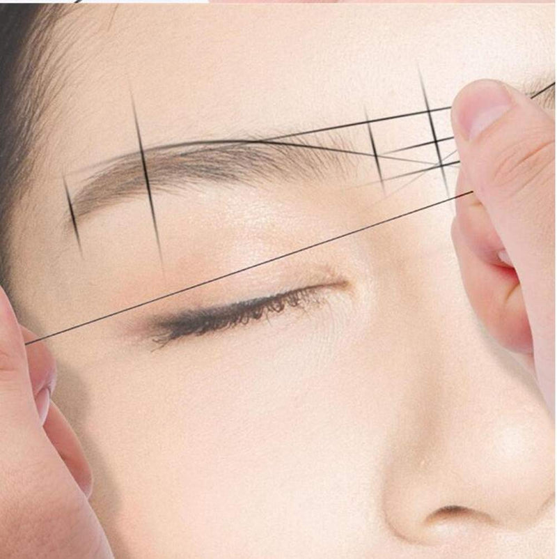 [Australia] - Microblading Mapping String Pre-Inked Eyebrow Marker Thread Tattoo Brows Point Line Tool Mess-Free Thread, Create a Crisp, Spot-on Brow Map Every Time- Bamboo Charcoal Thread 