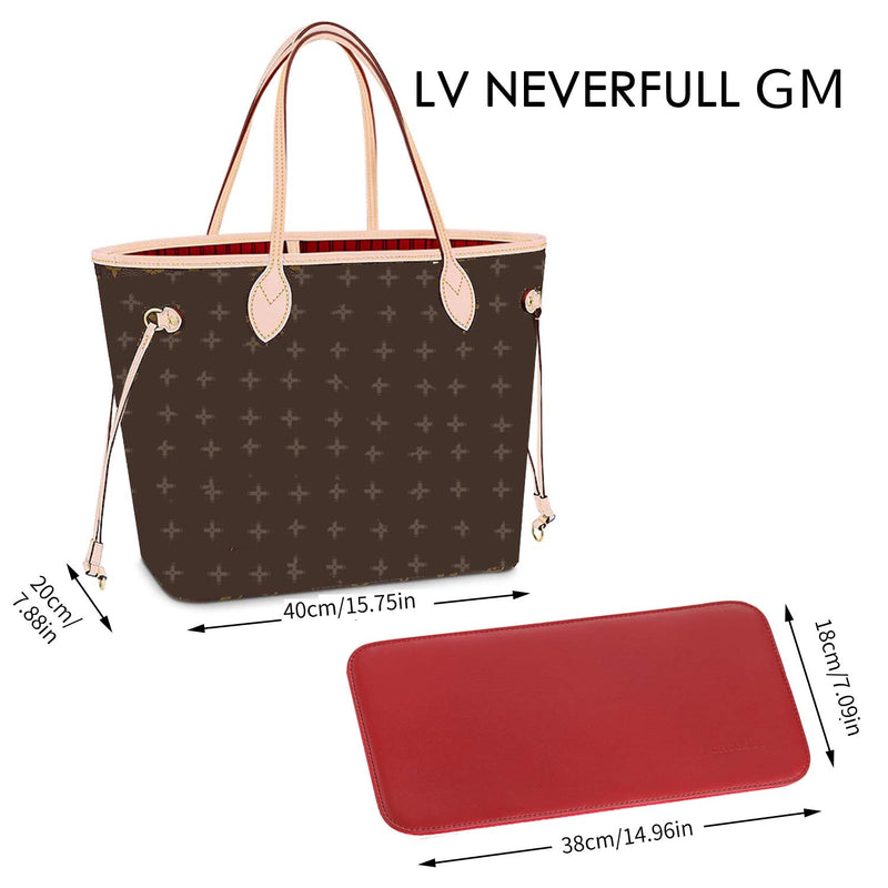 [Australia] - CHICECO Handbag Base Shaper for LV Neverfull MM Speedy 30, Vegan Leather and Felt 30&MM 1red 