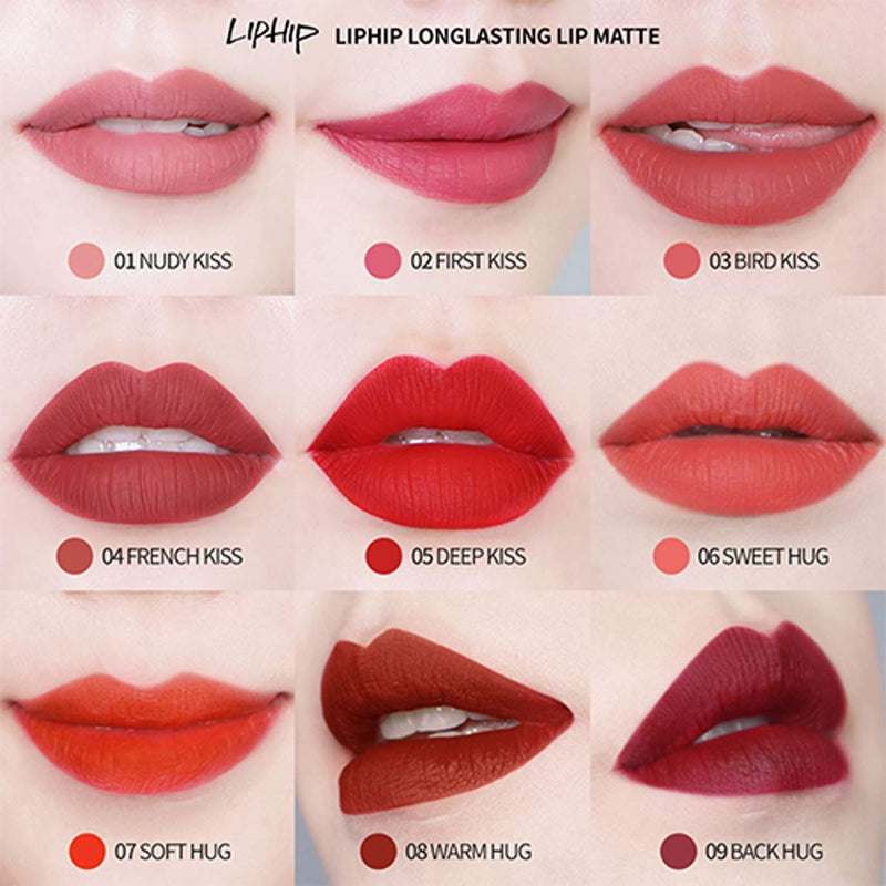 [Australia] - LIPHIP Lip Matte Liquid lipstick, Superstay Lip Tint with a Highly pigmented Color, Long Lasting Lip Stain, 6ml, NUDY KISS 