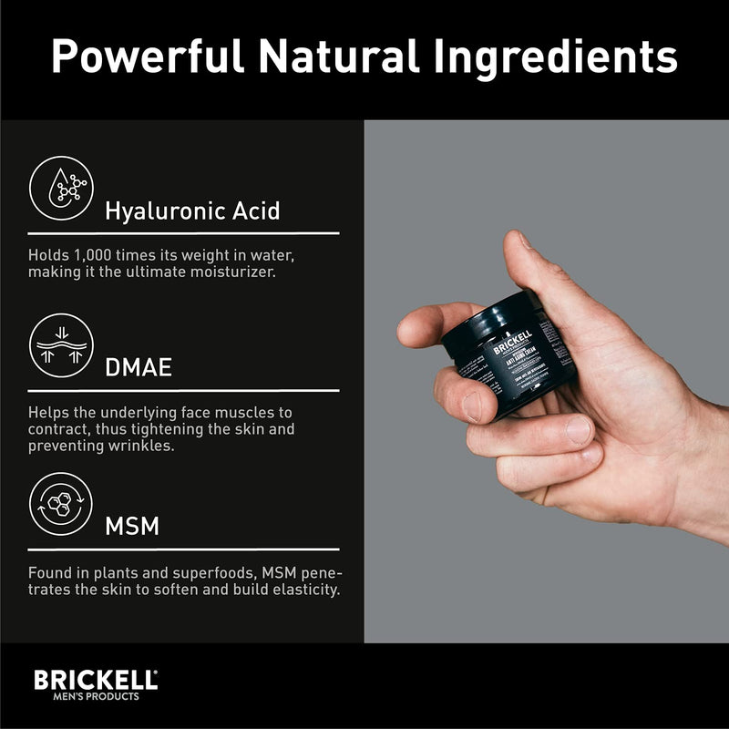 [Australia] - Brickell Men's Revitalizing Anti-Aging Cream For Men, Natural and Organic Anti Wrinkle Night Face Cream To Reduce Fine Lines and Wrinkles, 59 mL, Scented 