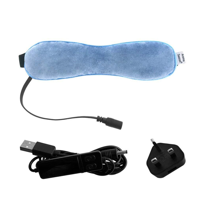 [Australia] - Aroma Season Cotton Heated Eye Mask, Great for Blepharitis and Dry Eyes Treatment, Relieve Dry Eye Syndrome, MGD and Styes (Blue) Blue 