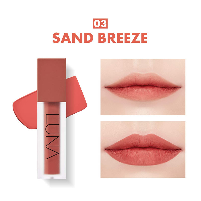 [Australia] - AEKYUNG LUNA Matte Leather Lip Stain, Velvet Matte Liquid Cream Lip, Highly Pigmented Color | 03 Sand Breeze 