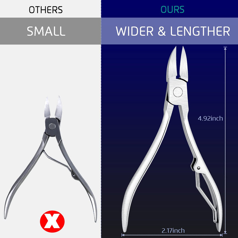 [Australia] - Upgraded Ingrown Toenail Clippers, Podiatrist Toe Nail File Lifter, Super Sharp Pedicure Tools, Curved Blade Nail Clipper, For Hard Thick Nail, Professional Manicure Kit, Premium Stainless Steel 