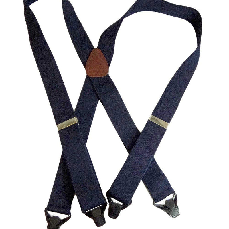 [Australia] - Holdup Suspender Company XL Black Ski-Up Suspenders X-back with black patented gripper clasp 