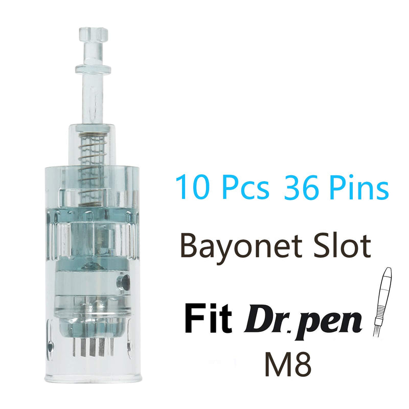 [Australia] - Dr.pen Ultima M8 Microneedling Pen Replacement Cartridges - 36 Pins Bayonet Slot - Disposable Replacement Accessories (10 Pcs) 