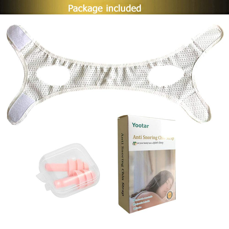 [Australia] - Anti Snoring Chin Strap for Cpap Users, Comfortable Mesh Breathable My Stop Snoring Solution Chin Strap Anti Snore Stopper Anti Snoring Devices Strips Mask Belt Head Jaw Sleep Aid for Women Men(White) 