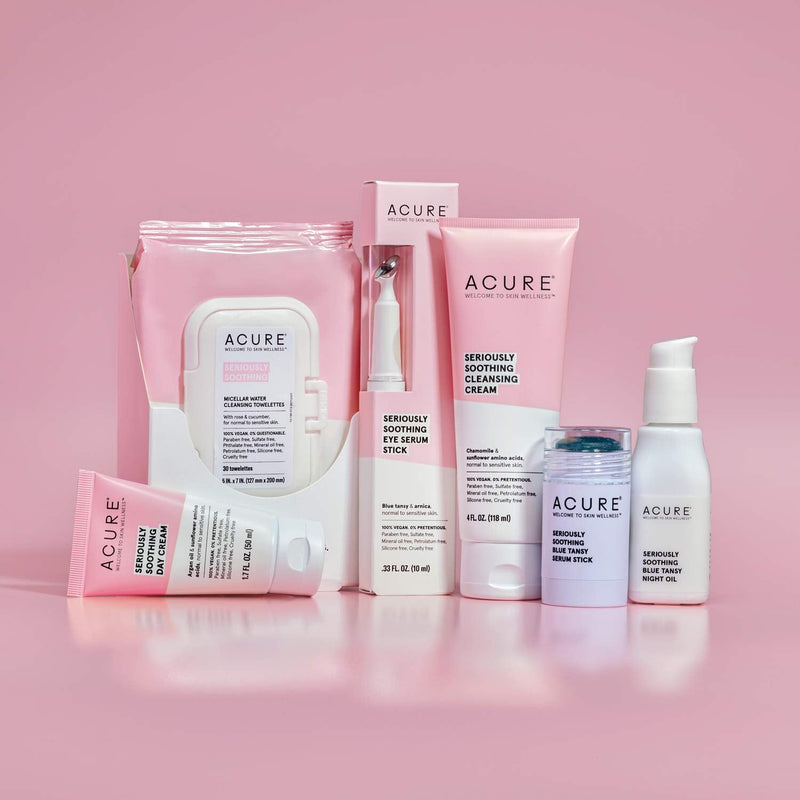 [Australia] - ACURE Seriously Soothing Cleansing Cream | 100% Vegan | For Dry to Sensitive Skin | Peony Extract & Chamomille - Soothes , Hydrates & Cleanses | 4 Fl Oz 