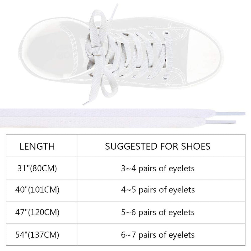 [Australia] - Auihiay 24 Pairs Flat Colored Shoelaces Shoestrings for Sneakers Skate Shoes Sport Shoes Boots 1.2 m 24 Colour 