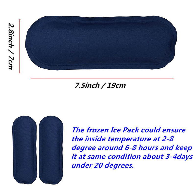 [Australia] - ONEGenug Isothermal Diabetes Medical Cool Bag Insulin Bag for Diabetes Syringes, Insulin and Drugs with 2 Ice Packs Blue + 2 Ice Packs 