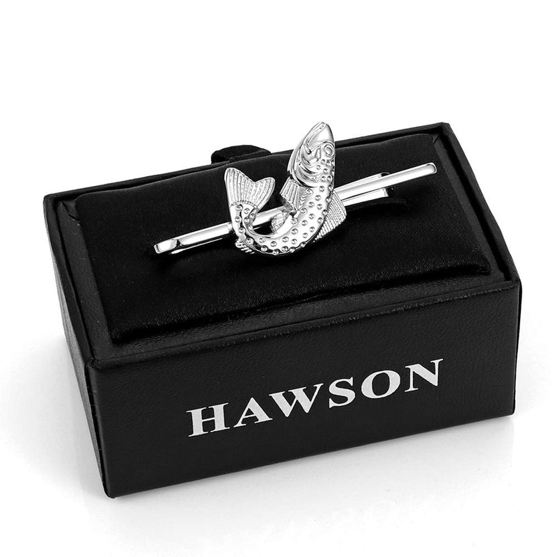 [Australia] - HAWSON 2 inch Tie Clip for Men Novelty Tie Bar Skinny Tie Clips for Necktie Daily Life with Gift Box-Shrimp,Carp,Goldfish,Frog,Lobster,Swordfish Carp/2 inch 