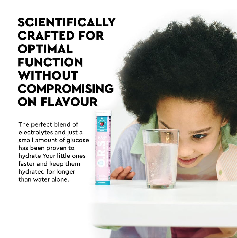 [Australia] - O.R.S Hydration Tablets with Electrolytes for Kids, Vegan, Gluten and Lactose Free Formula – with Natural Strawberry Flavour, 24 Tablets 
