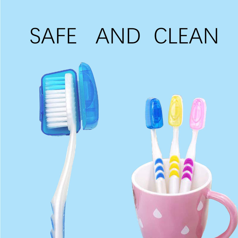 [Australia] - ILLUVA 10 Pieces Portable Toothbrush Head Covers, Travel Toothbrush Protector Cover 
