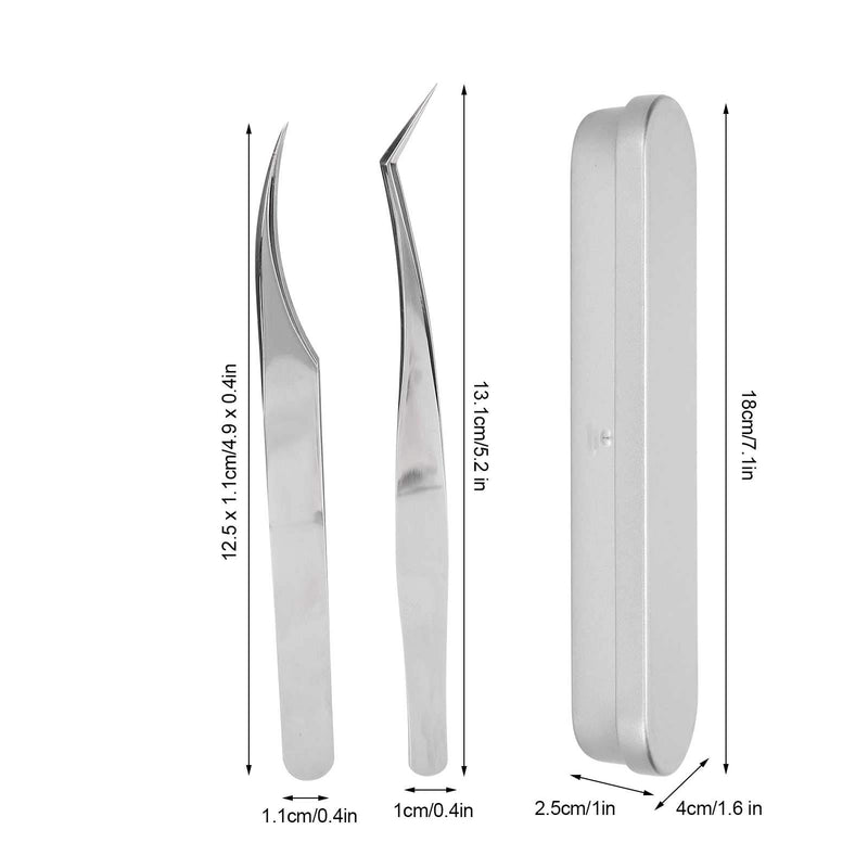 [Australia] - Eyelash Tweezers, Stainless Steel Anti-Skid Eyelash Grafting Tweezers, Durable for Easy To Handle Grafting, Splitting, Parting Individuals Eyelash Artists 