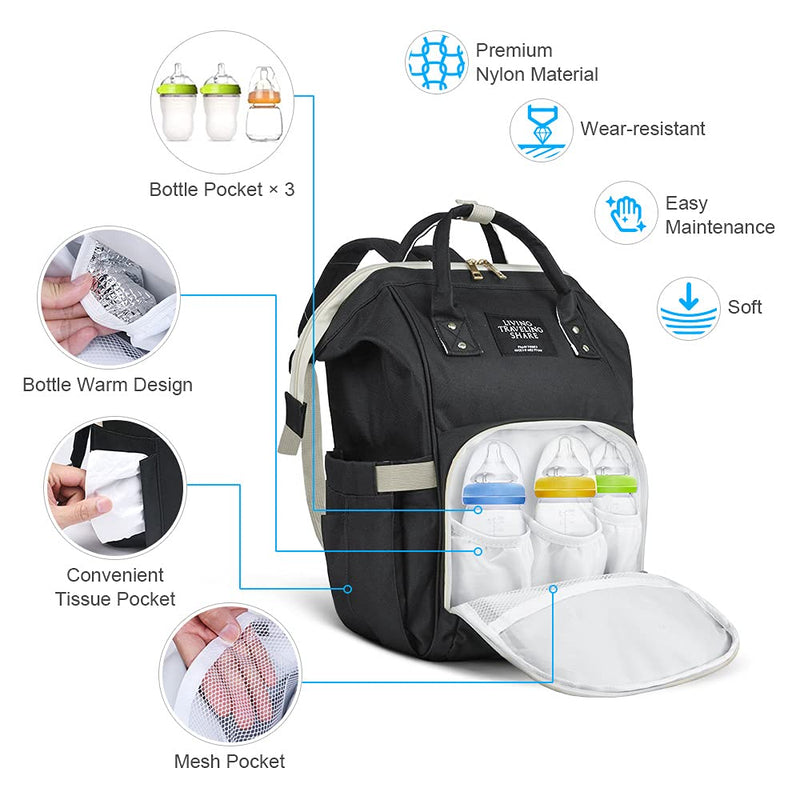 [Australia] - Vicloon Baby Changing Bag Backpack Multi-Function Nappy Changing Back Pack Waterproof Diaper Bag Maternity Bags Mum Dad Backpack 