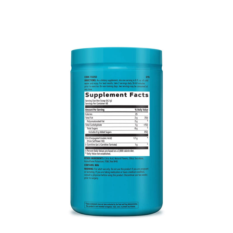 [Australia] - GNC Total Lean CLA + Carnitine | Improves Body Composition and Fuels Muscle Recovery, Stimulant Free and Sugar Free | Berry Sorbet | 60 Servings 