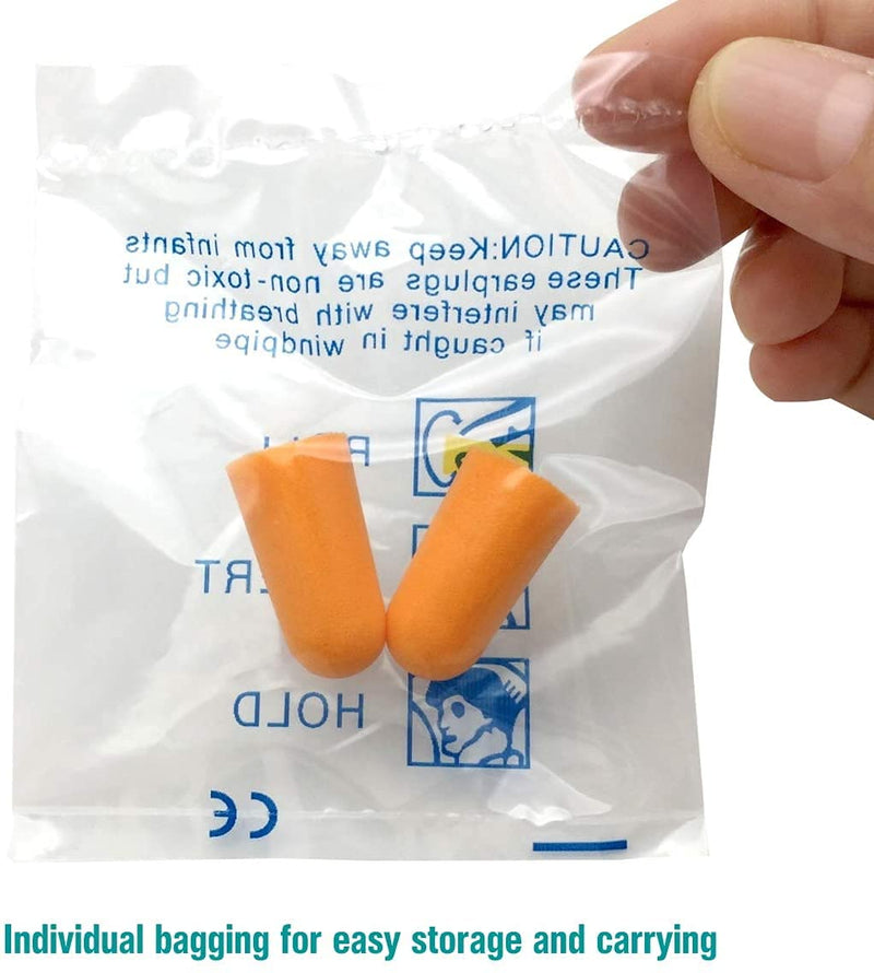 [Australia] - 100 Pairs Earplugs for Noise Cancelling Ultra Soft Foam Ear Plugs for Sleeping Snoring Noise Cancel Reusable Earplugs 