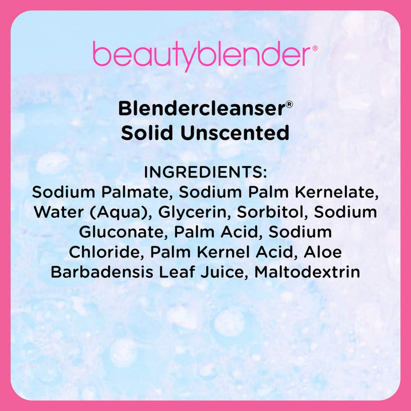 [Australia] - Beautyblender Original Beautyblender Makeup Sponge for blending foundations, powders and creams + Solid Blendercleanser Unscented 1oz Set, vegan, cruelty free 