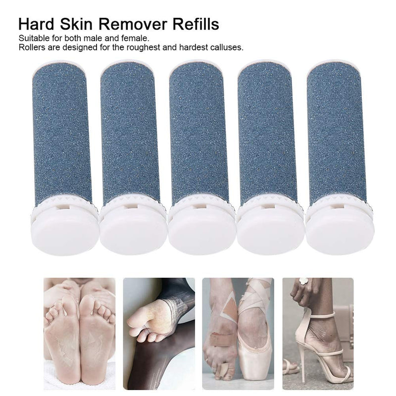 [Australia] - Extra Coarse 5 Refill Rollers for Electric Callus Remover, Foot Care Pedicure File Tools, Washable Coarse Replacement Rollers 