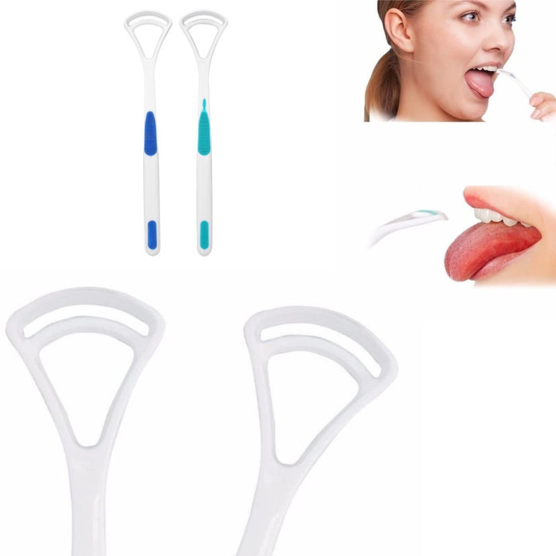 [Australia] - Glamified - Tongue Scraper Tongue Brush 2 Color Pack, 2 Pack 