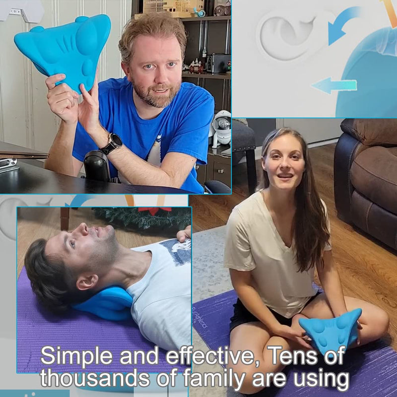 [Australia] - REARAND® Neck Stretcher,Neck and Shoulder Relaxer ,Neck Cloud for TMJ Pain Relief and Cervical Spine Alignment ,Neck Pain Relief Chiropractic Pillow,Posture Corrector 