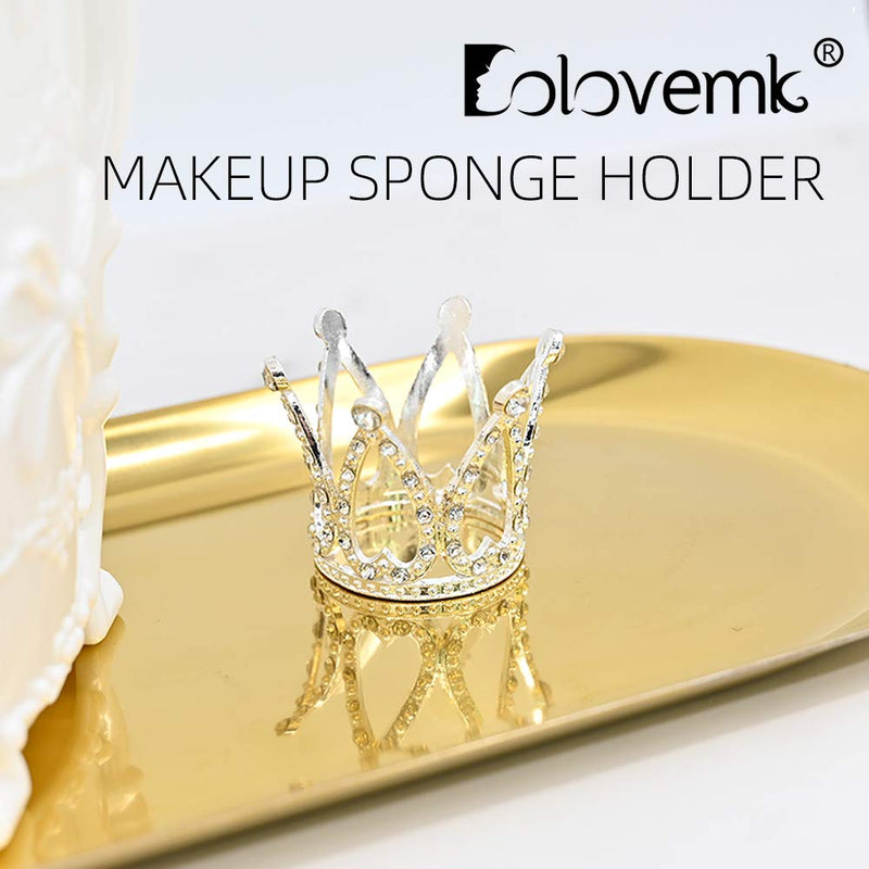 [Australia] - Dolovemk 3PCS Beauty Sponge Blender Holder Drying Stand Novel Crown Stand Makeup Sponge Holder Makeup Sponge Container Storage Egg Powder Puff Display Stand Dry Rack (HOLDER3) HOLDER*3 