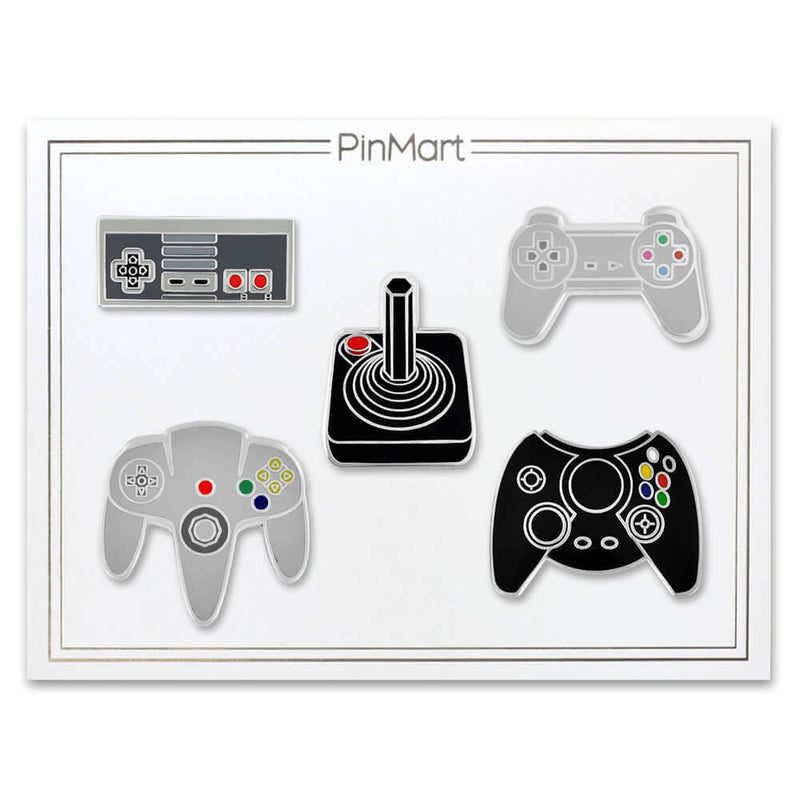 [Australia] - PinMart Retro Video Gaming Original Controller Enamel Lapel Pin Set 