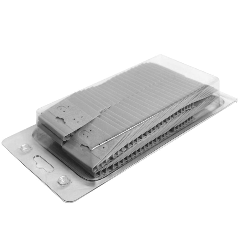 [Australia] - Mooca Plain 1.5" x 1.5" Gray Hanging Earring Cards Earring Card Holder, Earring Display Cards for Ear Studs, Velvet Plastic Display Earring Card Holder for Jewelry Accessory Display, 100 Pieces 