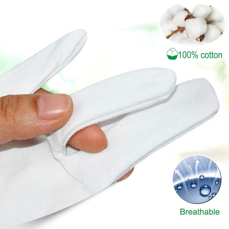 [Australia] - Small Cotton Gloves for Dry Hands, 10 Pairs Moisturizing Gloves for Sensitive Irritated Skin Eczema for Kids and Adults, Reusable Inspection Gloves Work Gloves Small (20 Count) 