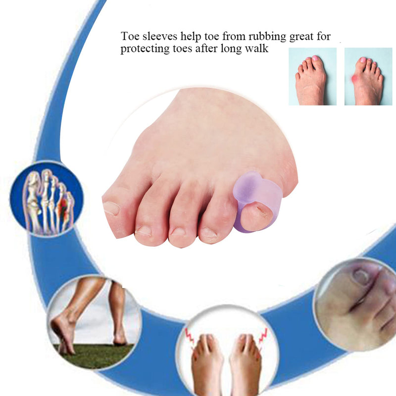 [Australia] - Yimanduo 10 Pcs Pinky Toe Splint, Gel Toe Separators, Little Toe Straightener Hammer Toe for Men Women Walking, Running, Overlapping, Bunion Corrector and Bunion Relief, Small 