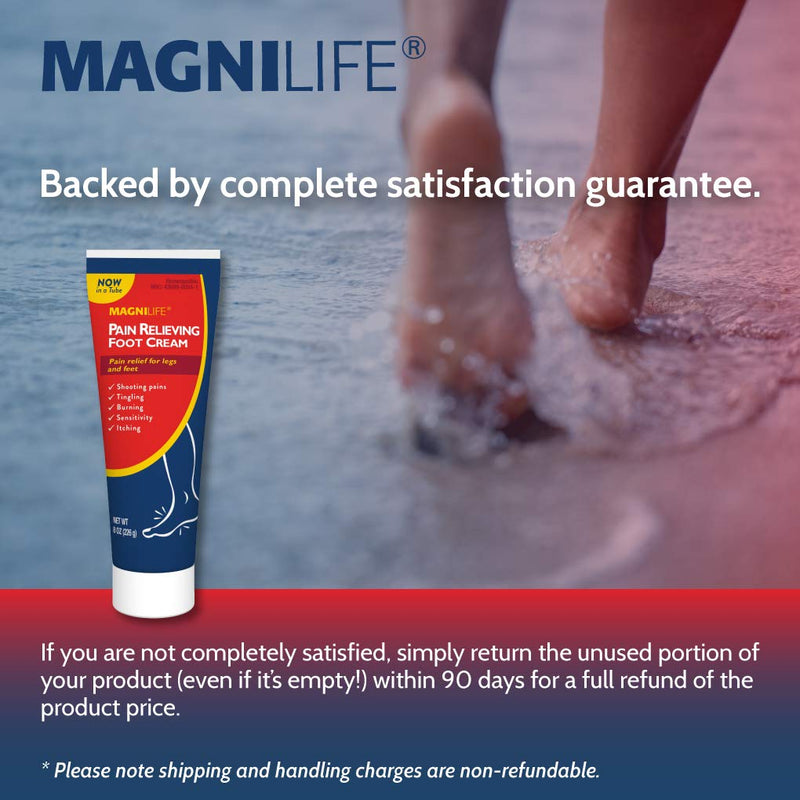 [Australia] - MagniLife Pain Relieving Foot Cream, All-Natural Moisturizing Foot Pain Relief with Beeswax and Eucalyptus to Soothe Soreness, Burning, Tingling, and Sensitivity - 8oz 8 oz 