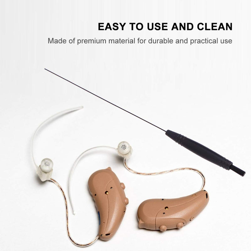 [Australia] - ULTECHNOVO 1 Set 4pcs Hearing Amplifier Cleaning Brush Hearing Aid Vent Cleaning Tool Earpiece Earmold Vent Cleaner for Sound Tubes 