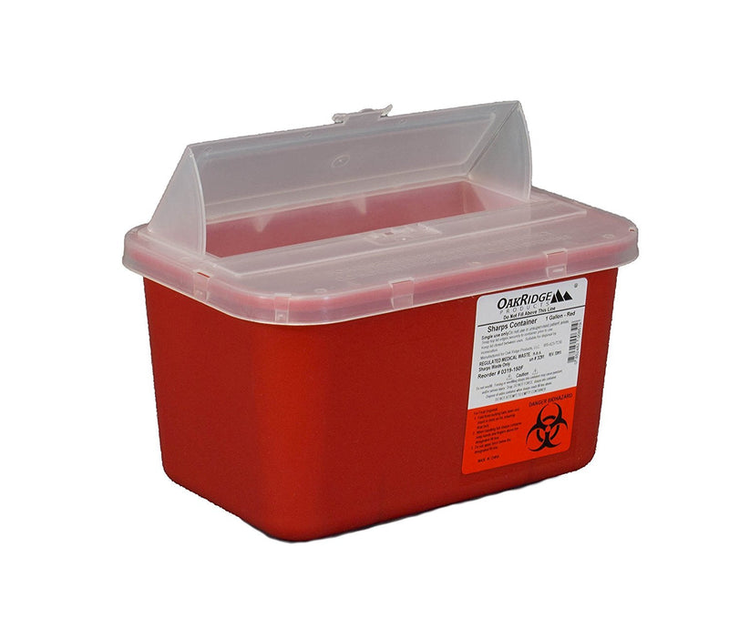 [Australia] - One Gallon Sharps Containers with Pop Up Lid (Two Pack) by Oakridge Products 