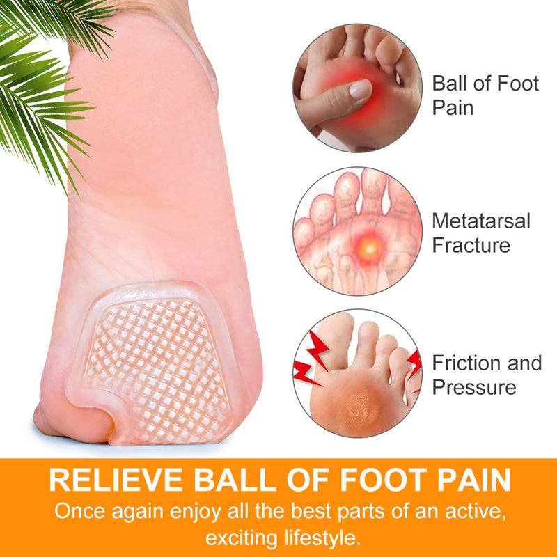 [Australia] - Kimihome Sesamoiditis Pads, 8 Pieces of Gel Metatarsal Cushions, Ball of Foot Cushion Protect and Relieve Metatarsal, Sesamoid, Ball of Foot Pain - 4 Pairs 