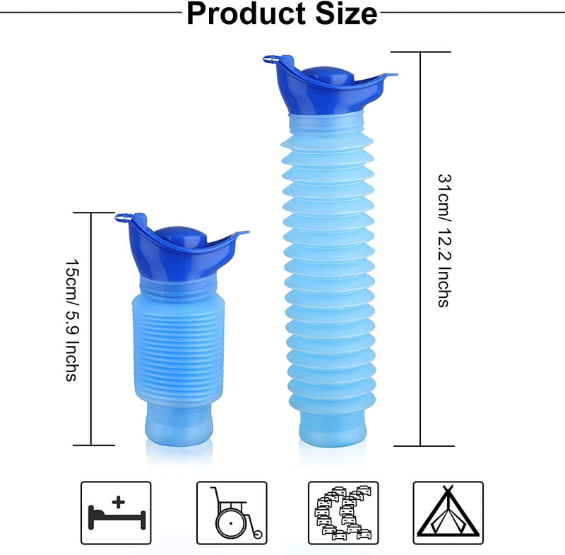 [Australia] - EEEKit Shrinkable Urinal,750ML Male Female Portable Mobile Toilet Potty Pee Urine Bottle, Reusable Emergency Urinal for Camping Car Travel Traffic Jam and Queuing 