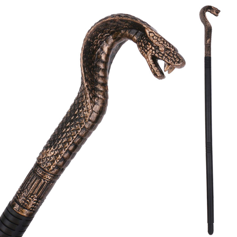 [Australia] - Vesil Skeleteen King Cobra Pimp Cane Egyptian Style Staff Scepter for Emperor 